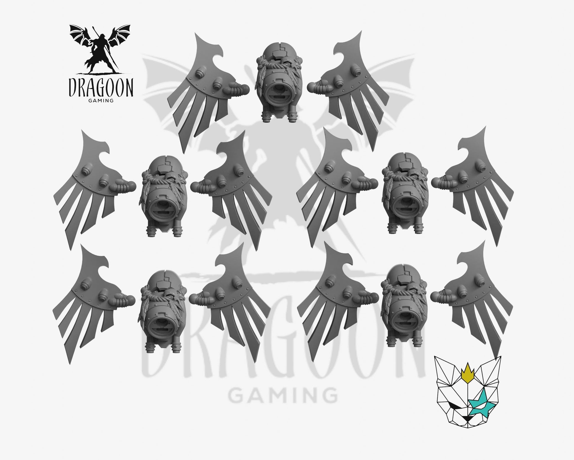 Crow Guard Winged Jump Packs - 28mm Resin - Warhammer 40k Compatible - Prime - Raven Guard Style