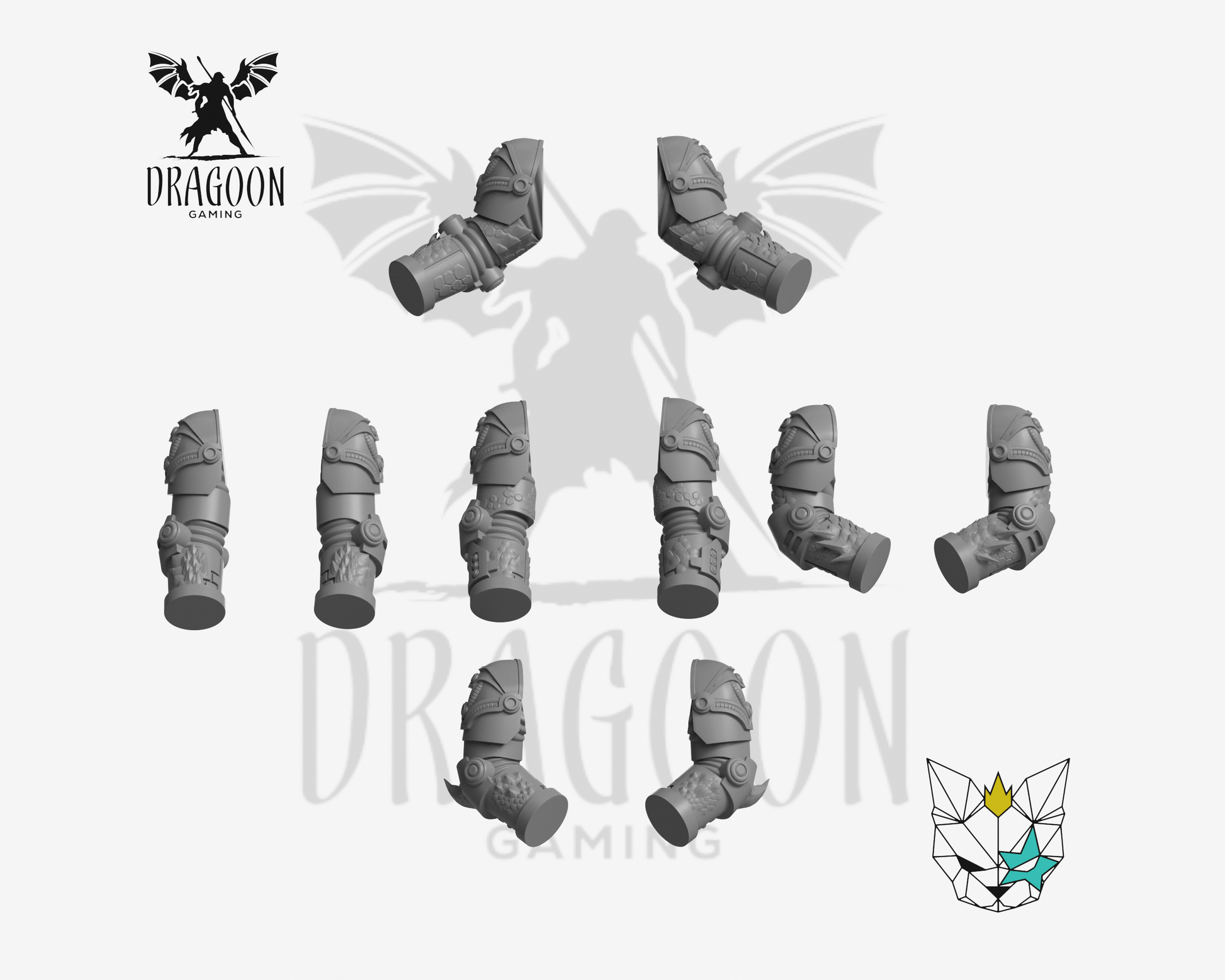 Dragon Born Arms - 28mm Resin Wargaming Miniatures - Warhammer 40k Compatible - Prime Space Knight - Salamanders Style