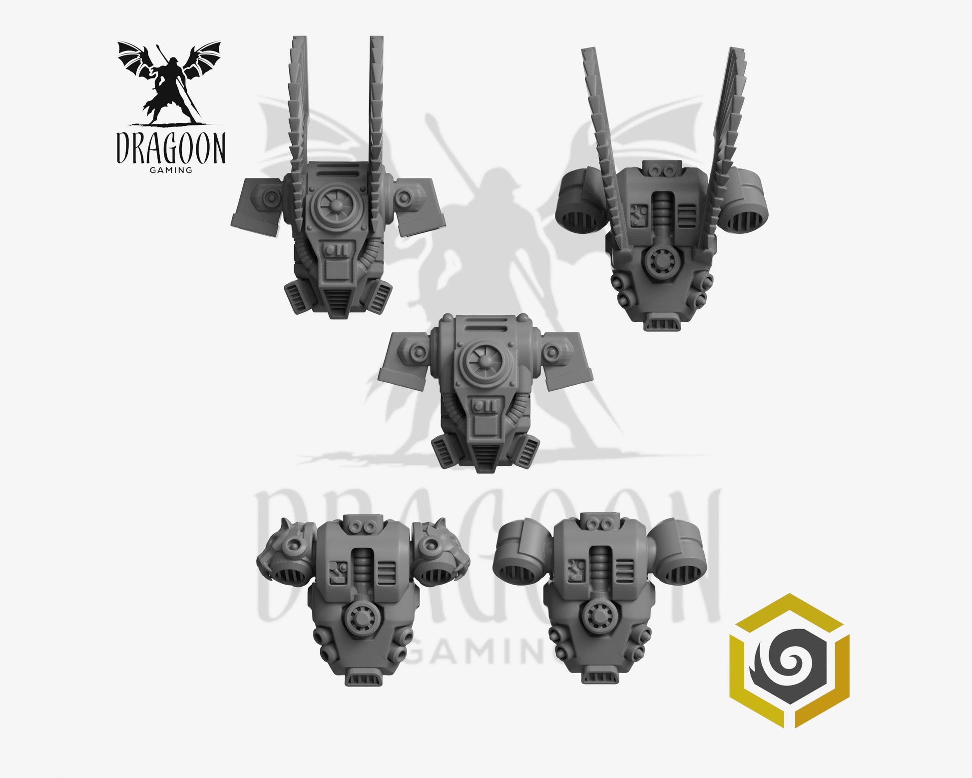 Eternal Pilgrims Various Space Knight Backpacks - 28mm Resin - Warhammer 40k Compatible - Prime