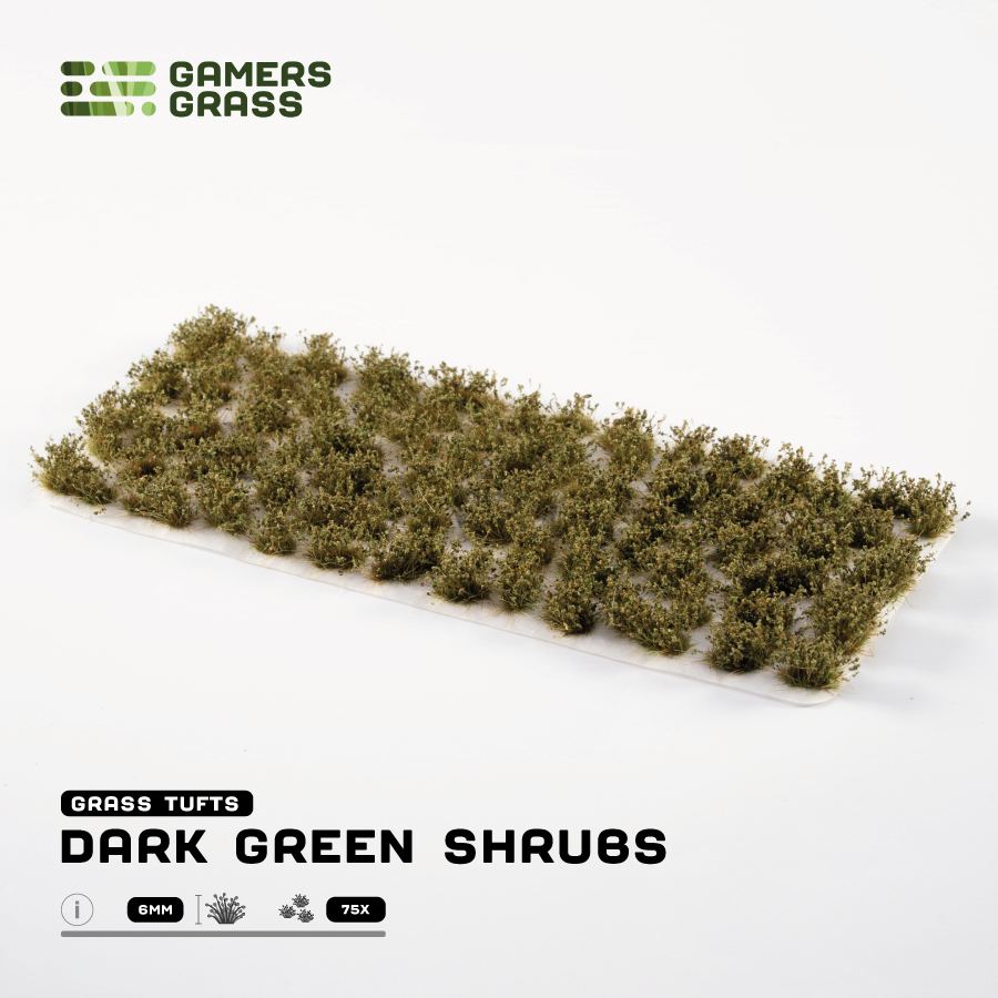 Gamers Grass Shrub Tufts - Dark Green (6mm) product sheet