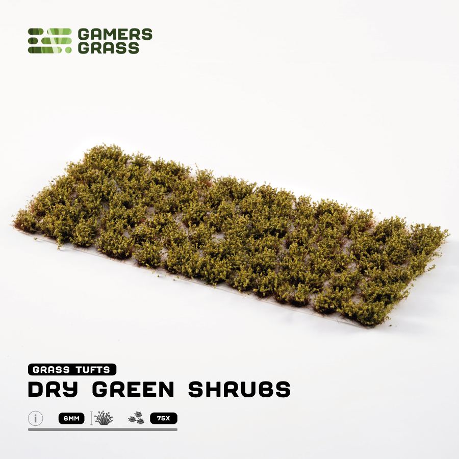 Gamers Grass Shrub Tufts - Dry Green (6mm) product sheet
