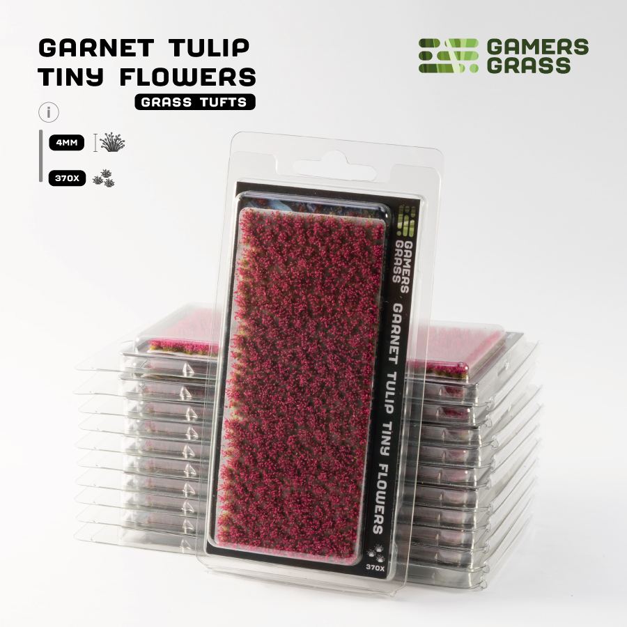 Gamers Grass Tiny Flowers - Garnet Tulip retail pack