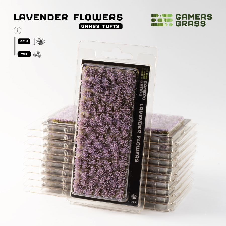 Gamers Grass Flower Tufts - Lavender Flowers (6mm) retail pack