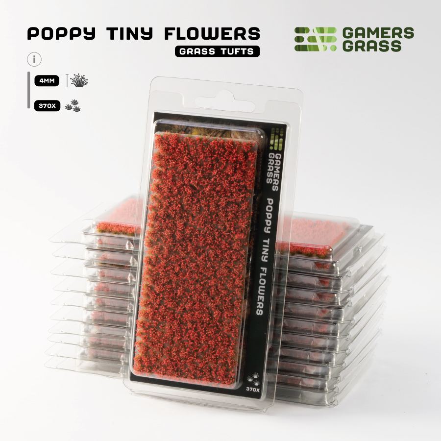 Gamers Grass Tiny Flowers - Poppy retail pack