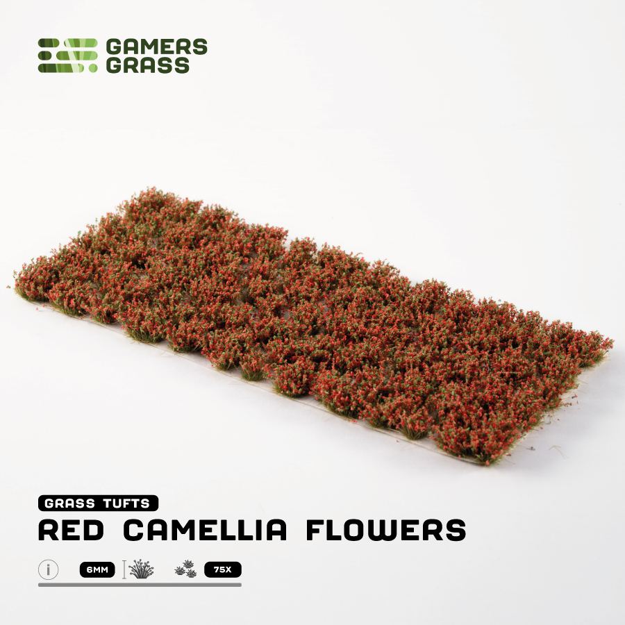 Gamers Grass Flower Tufts - Red Camellia Flowers (6mm) product sheet