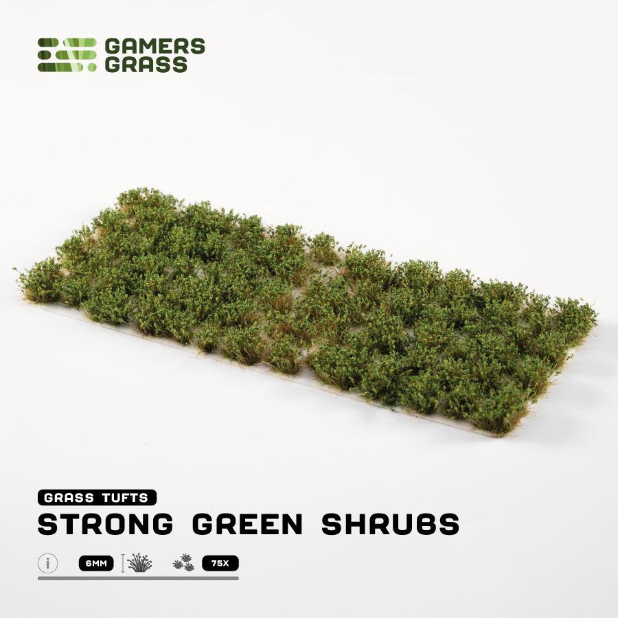 Gamers Grass Shrub Tufts - Strong Green (6mm)