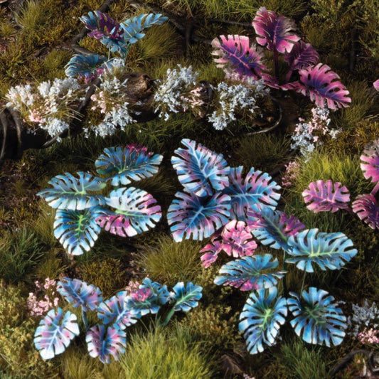 Gamers Grass Laser Plants - Alien Monstera used on a miniature scenic base