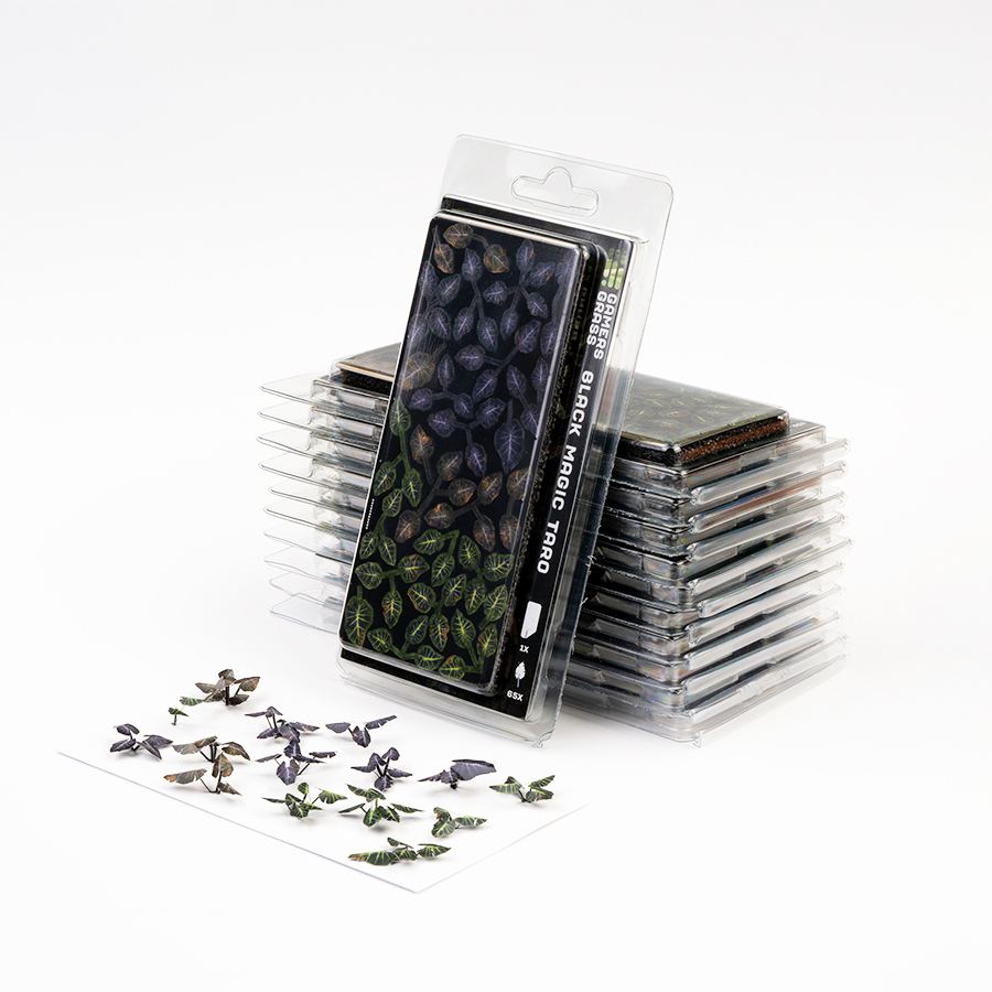 Gamers Grass Laser Plants - Black Magic Taro retail pack