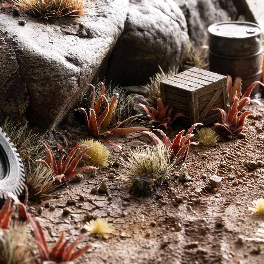 Gamers Grass Laser Plants - Red Aloe used on a miniature scenic base