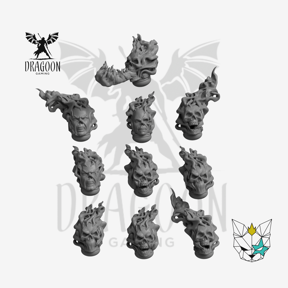 Damned Legion Flaming Heads