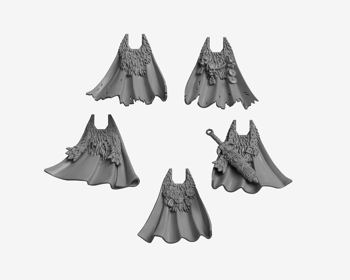 Primal Hounds Cloaks Set – 28mm Sci-Fi Miniature Upgrades