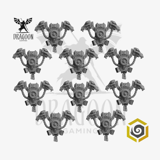 Primal Hounds Space Knight Wolf Skull Backpacks X10