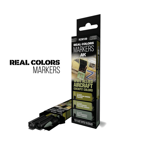 AK Interactive RC Marker Set: WWII Allied Aircraft Cockpit Colors