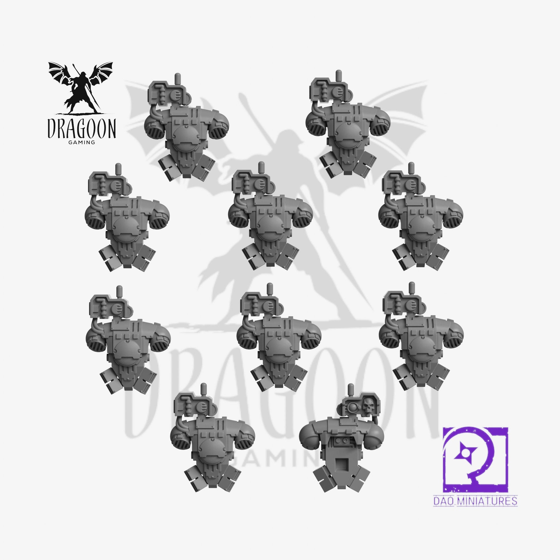 Sunforged Legion Tactical Backpacks - 28mm Resin - Warhammer 40k Compatible - Prime Space Knight