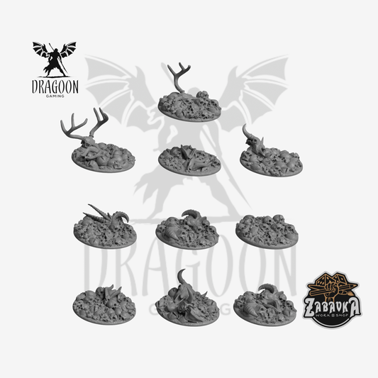 Field Of Skulls 32mm Base Toppers x 10