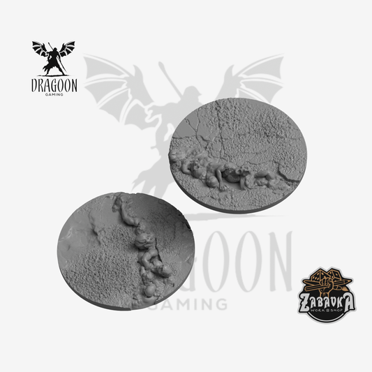 60mm Demonic Incursion resin base toppers for Warhammer 40K and Age of Sigmar miniatures