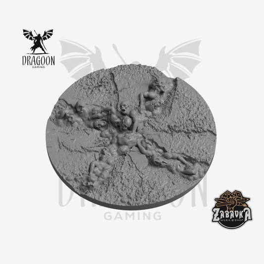 90mm Demonic Incursion resin base toppers for Warhammer 40K and Age of Sigmar miniatures
