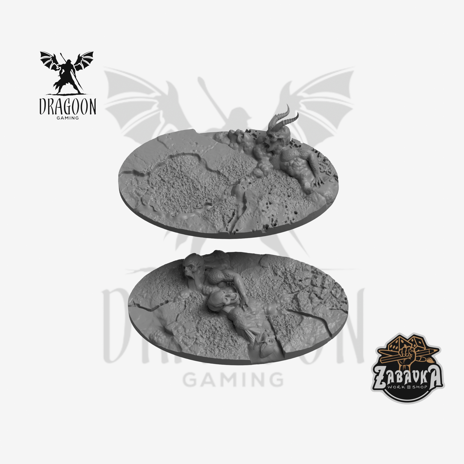 60x35mm Demonic Incursion Base Toppers resin scenic basing accessory for tabletop miniatures