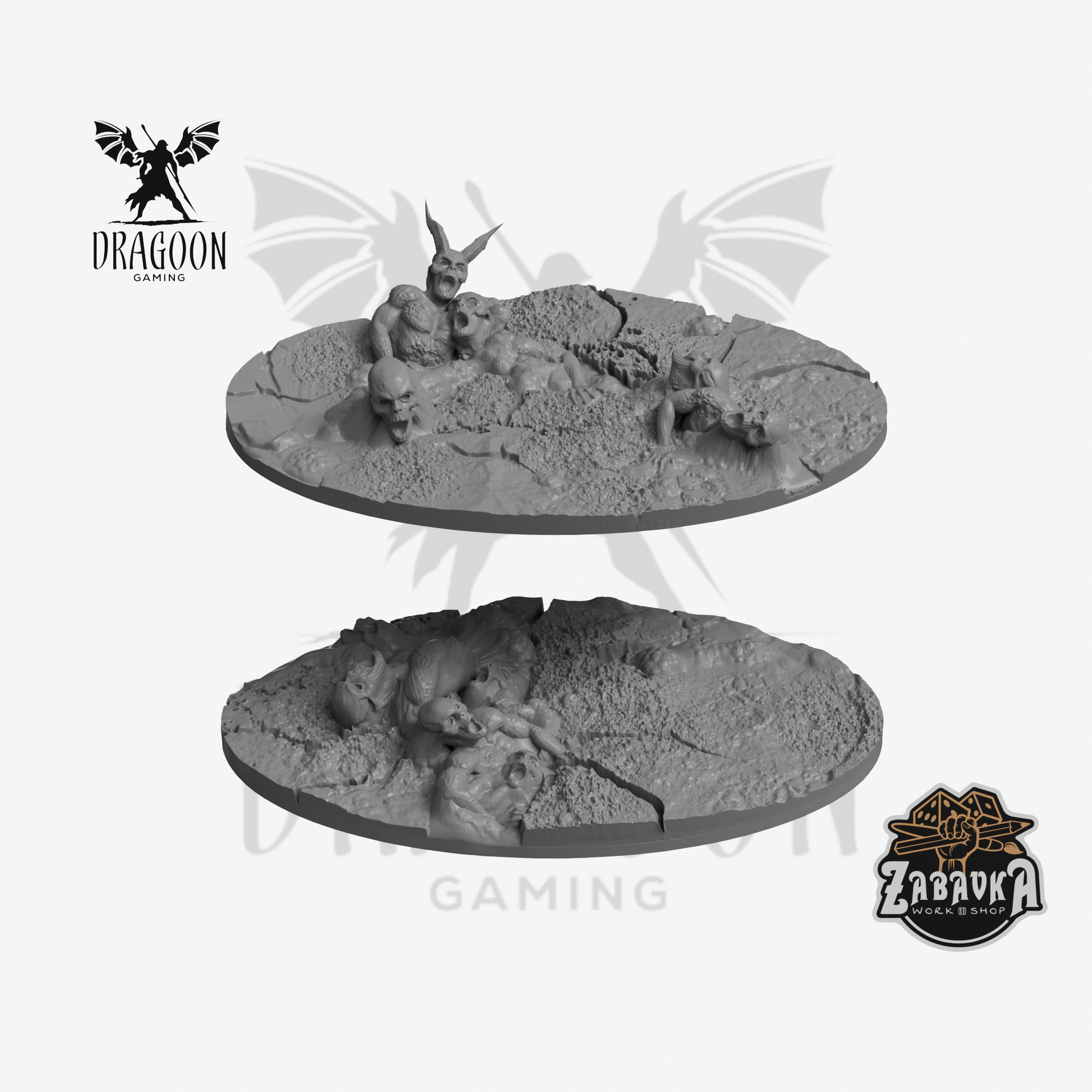 75x42mm Demonic Incursion Base Toppers resin scenic basing accessory for tabletop miniatures