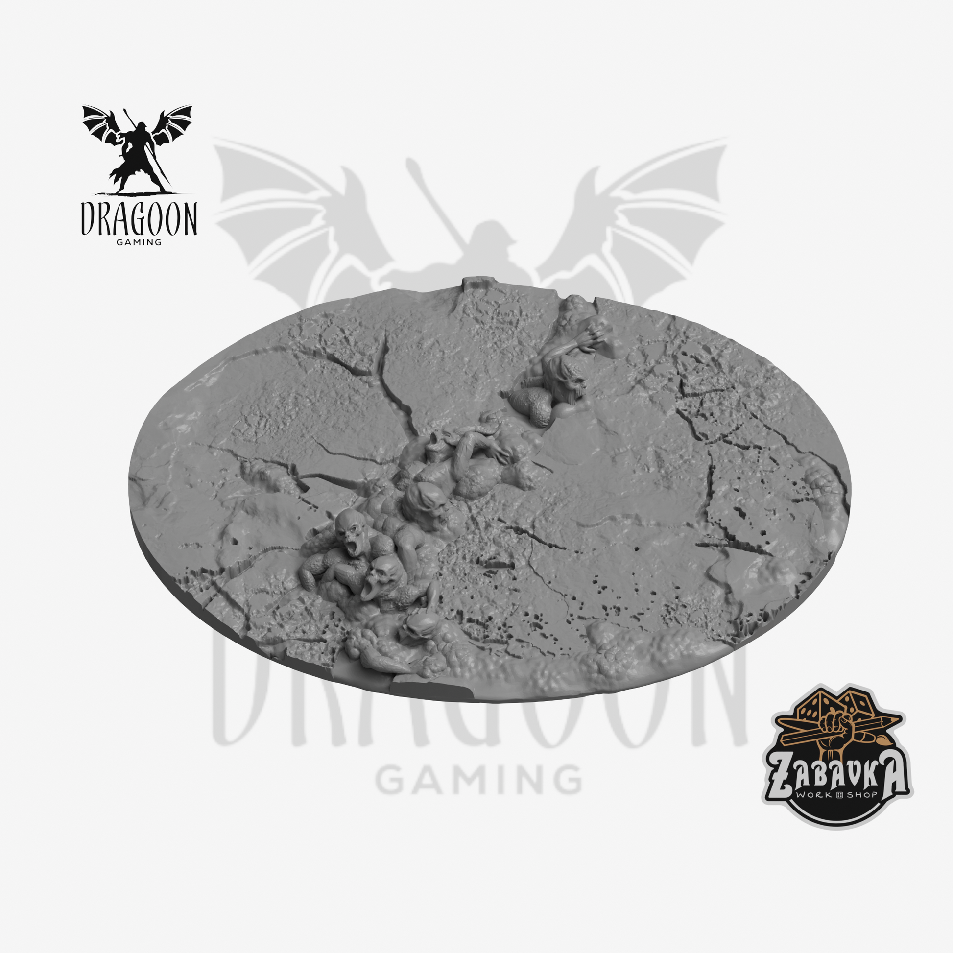 120x92mm Demonic Incursion Base Topper resin scenic basing accessory for tabletop miniatures