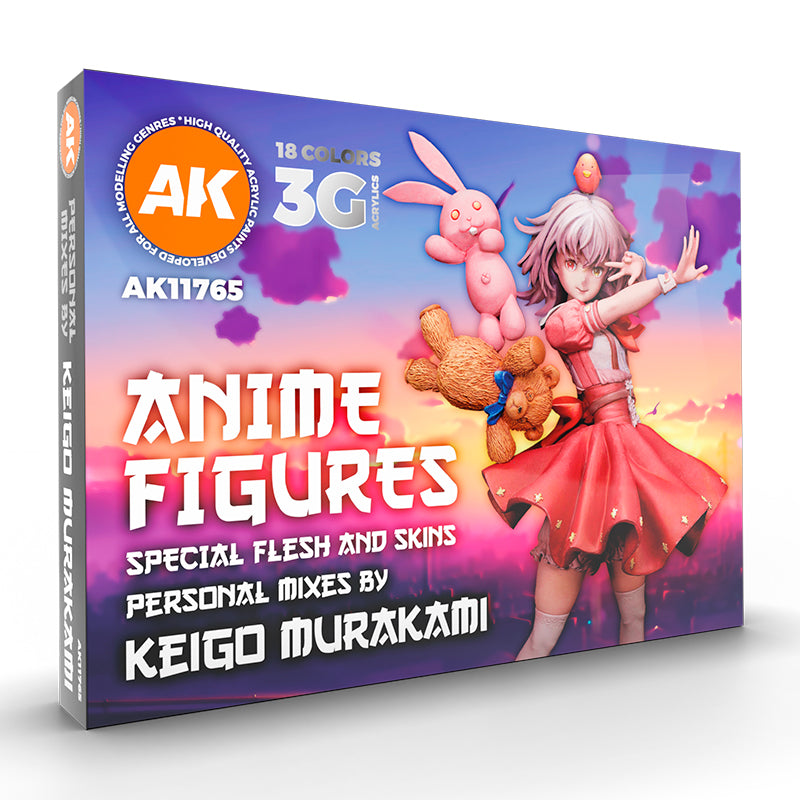 AK Interactive Anime Figures Paint Set - Keigo Murakami's Personal Acrylic Mixes