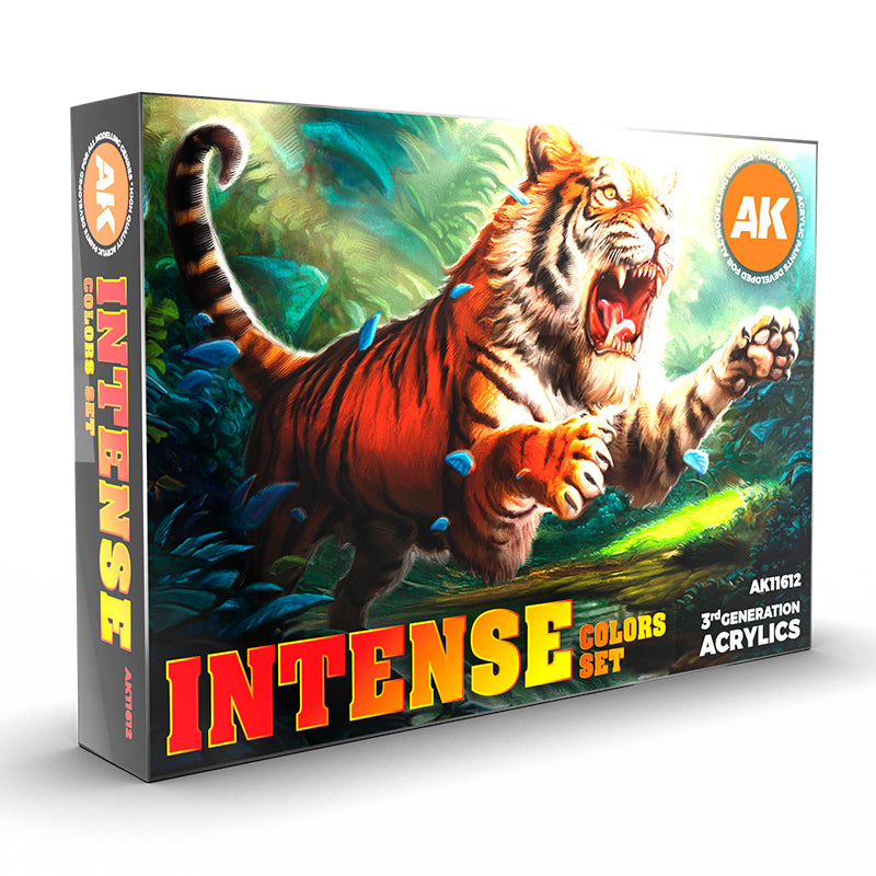 AK Interactive Intense Colors Set - Highly Pigmented Acrylic Paints for Models and Art