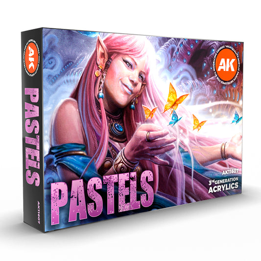 AK Interactive Pastels Colors Set - Weathering Pigments for Scale Models