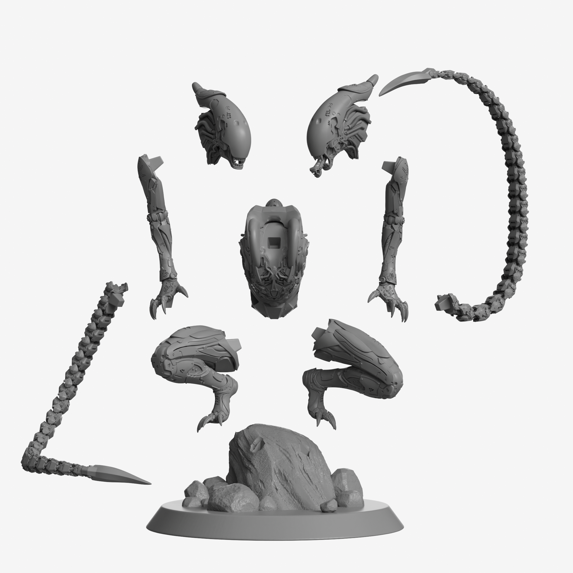 Xenoborg Bio-Mechanical Horror - 225mm Tall Premium Display Model Kit