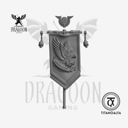 Dragoon Gaming 28mm Resin 3rd Legion Emperor's Banner (Left Handed) for Warhammer 40k Emperor's Children / Chaos Space Marine Conversion