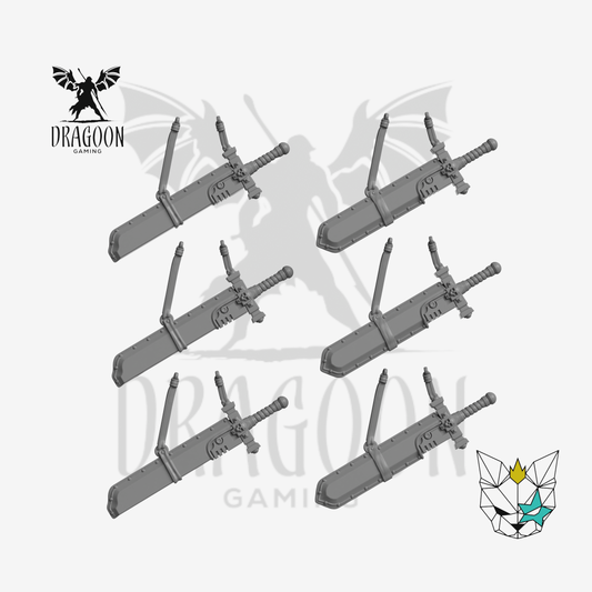 Back Mounted Sheathed Swords