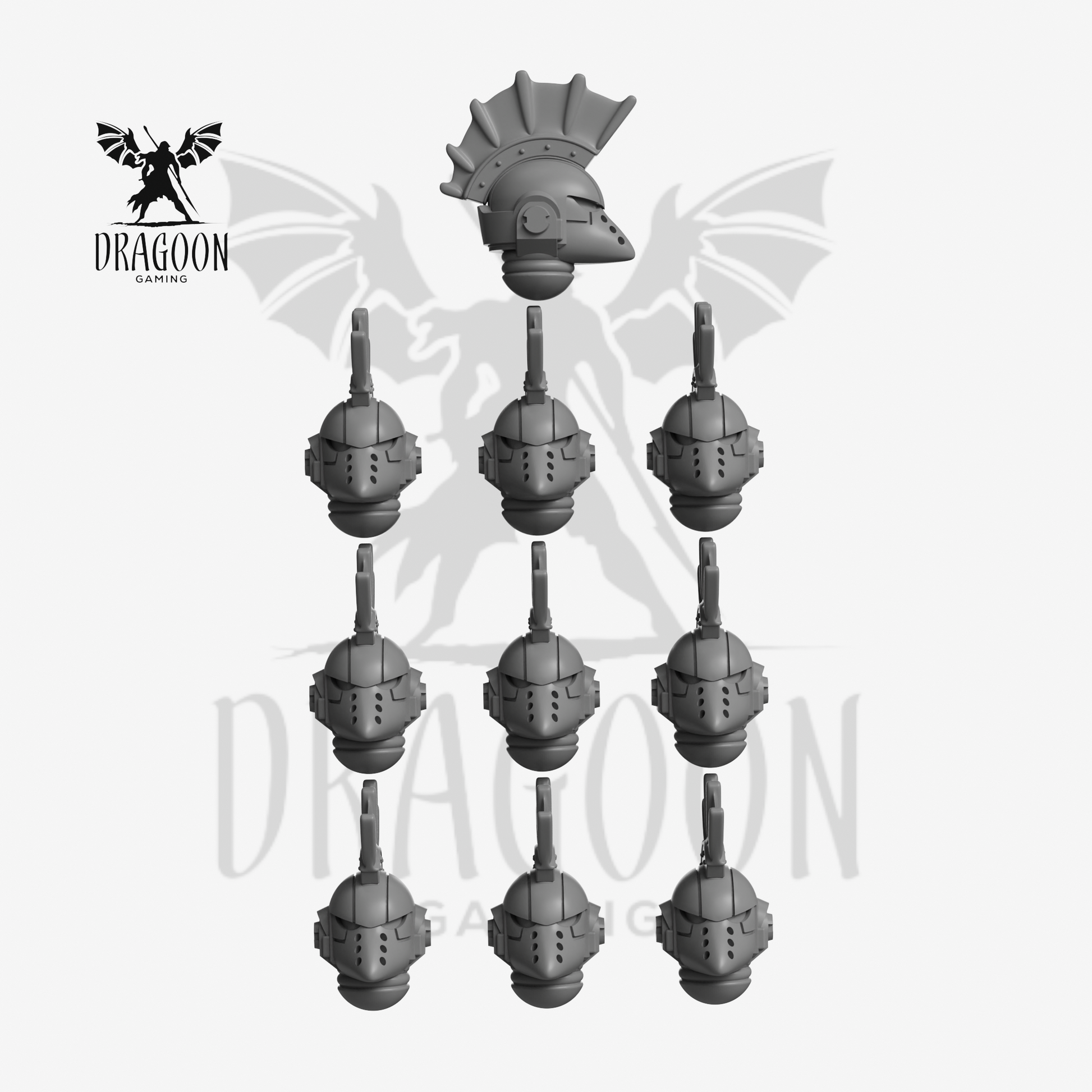 Dragoon Gaming 28mm Resin Corinthian Beaky Helmets for Warhammer 40k / Horus Heresy Space Marine Conversion (10 Pack)