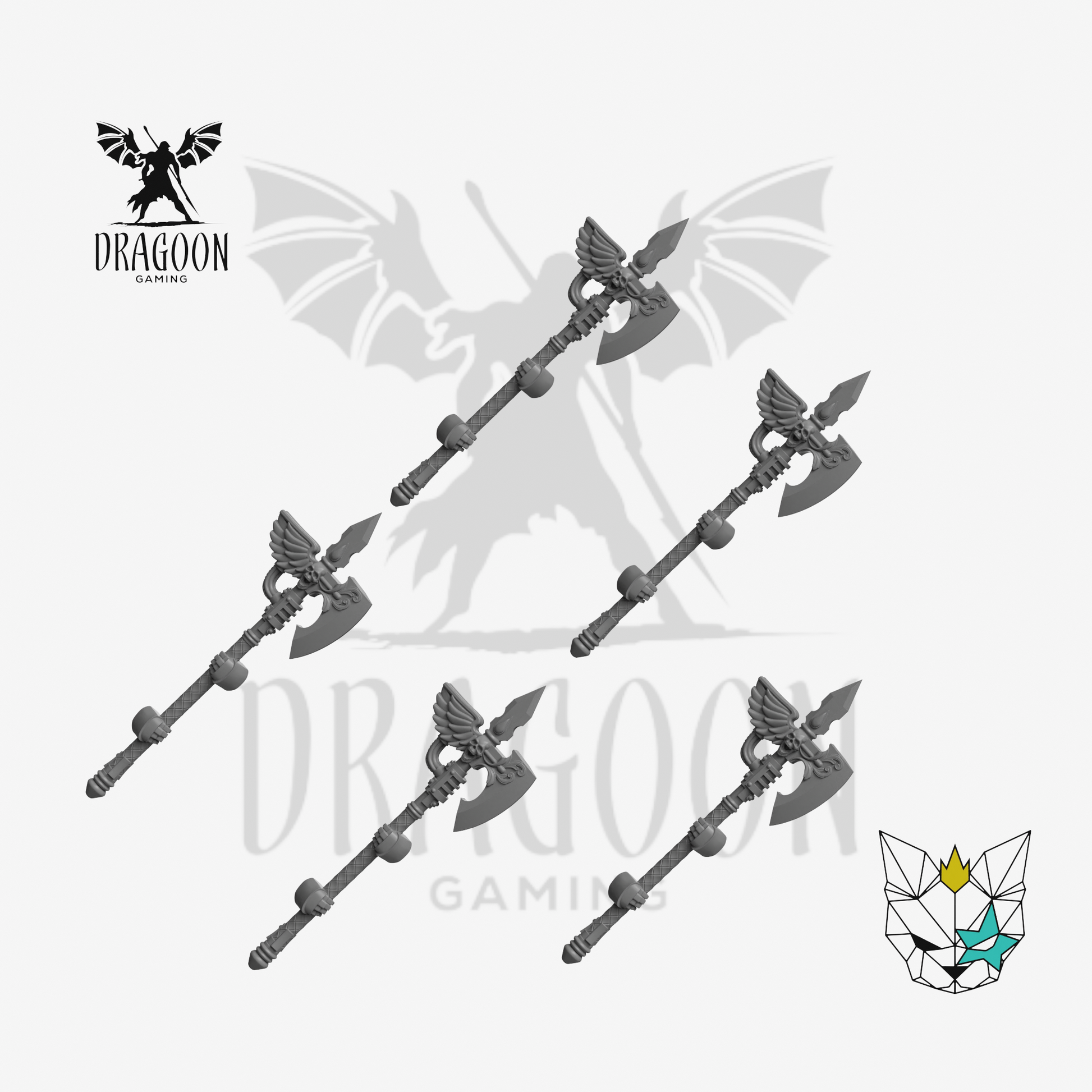 Dragoon Gaming 28mm Resin Crimson Angels Two Handed Power Axes for Warhammer 40k Blood Angels Primaris Space Marines Conversion (5 Pack)