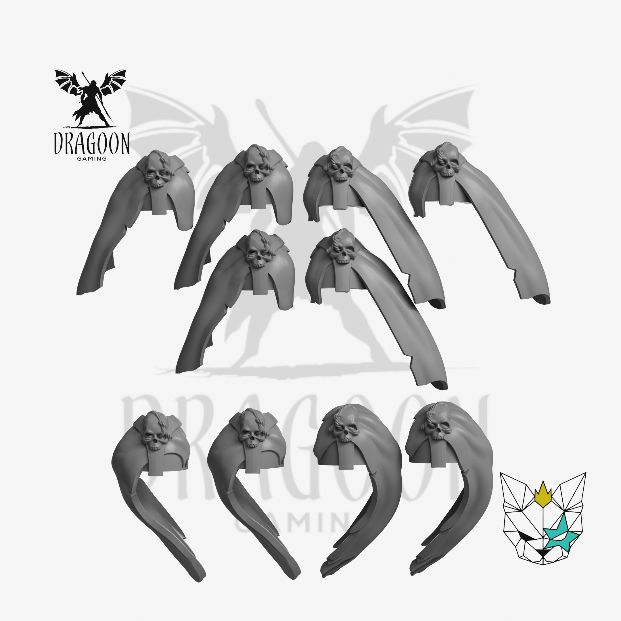 Dragoon Gaming Phobos Cloaked Pauldrons - 28mm Warhammer 40k Raven ...