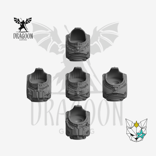 Dragoon Gaming 28mm Resin Demon Hunters Terminator Torsos for Warhammer 40k Grey Knight / Space Marine Terminator Conversion (5 Pack)