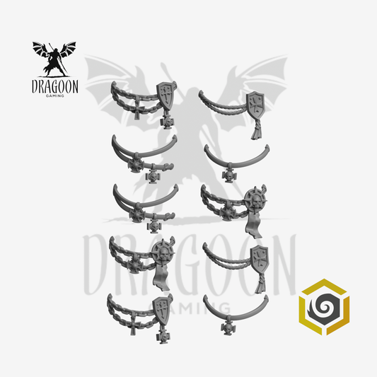 Dragoon Gaming 28mm Resin Eternal Crusaders Terminator Necklaces for Warhammer 40k Space Marine Terminator Conversion (10 Pack)