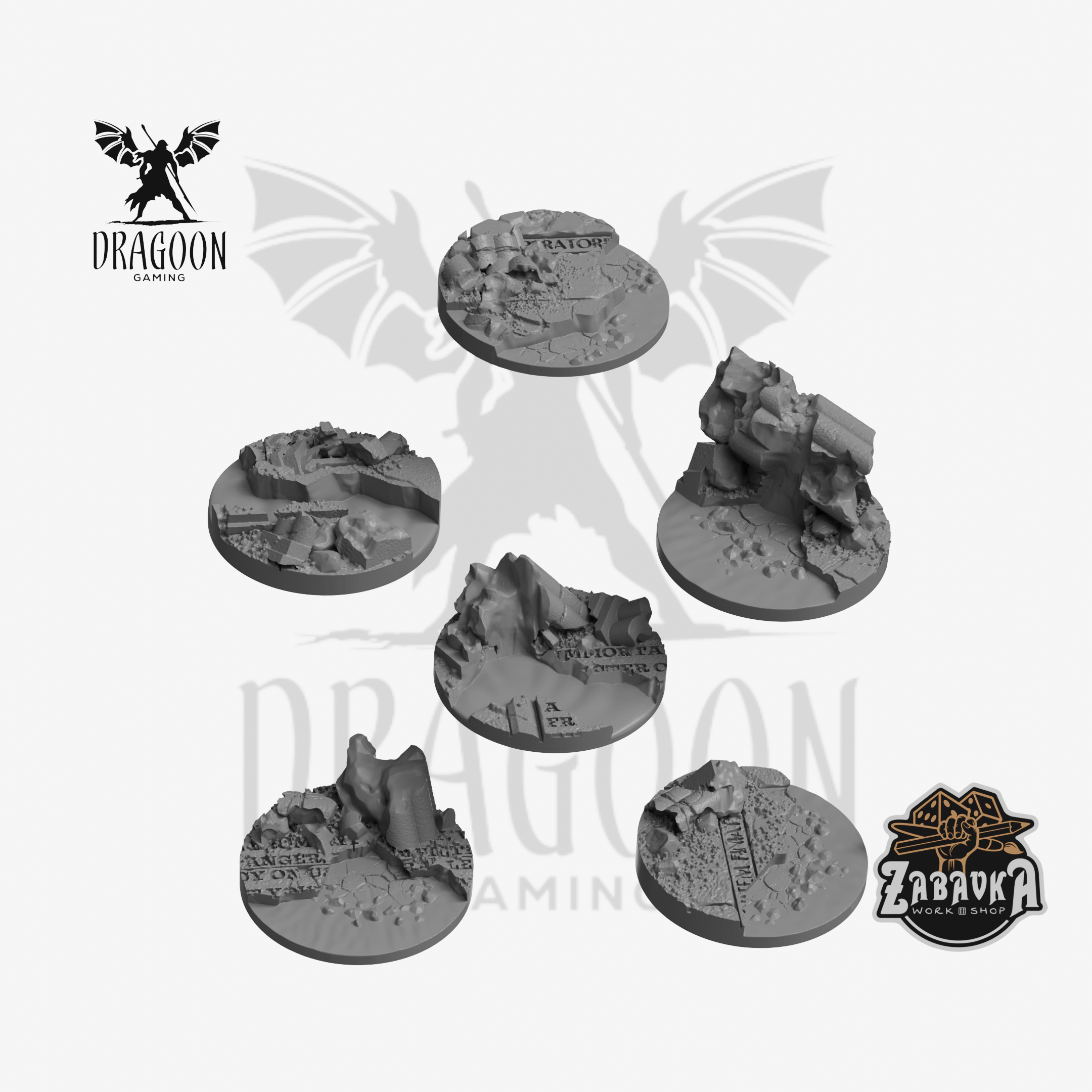 Dragoon Gaming Lava Ruins Base Toppers (40mm) - Warhammer 40k / AoS ...