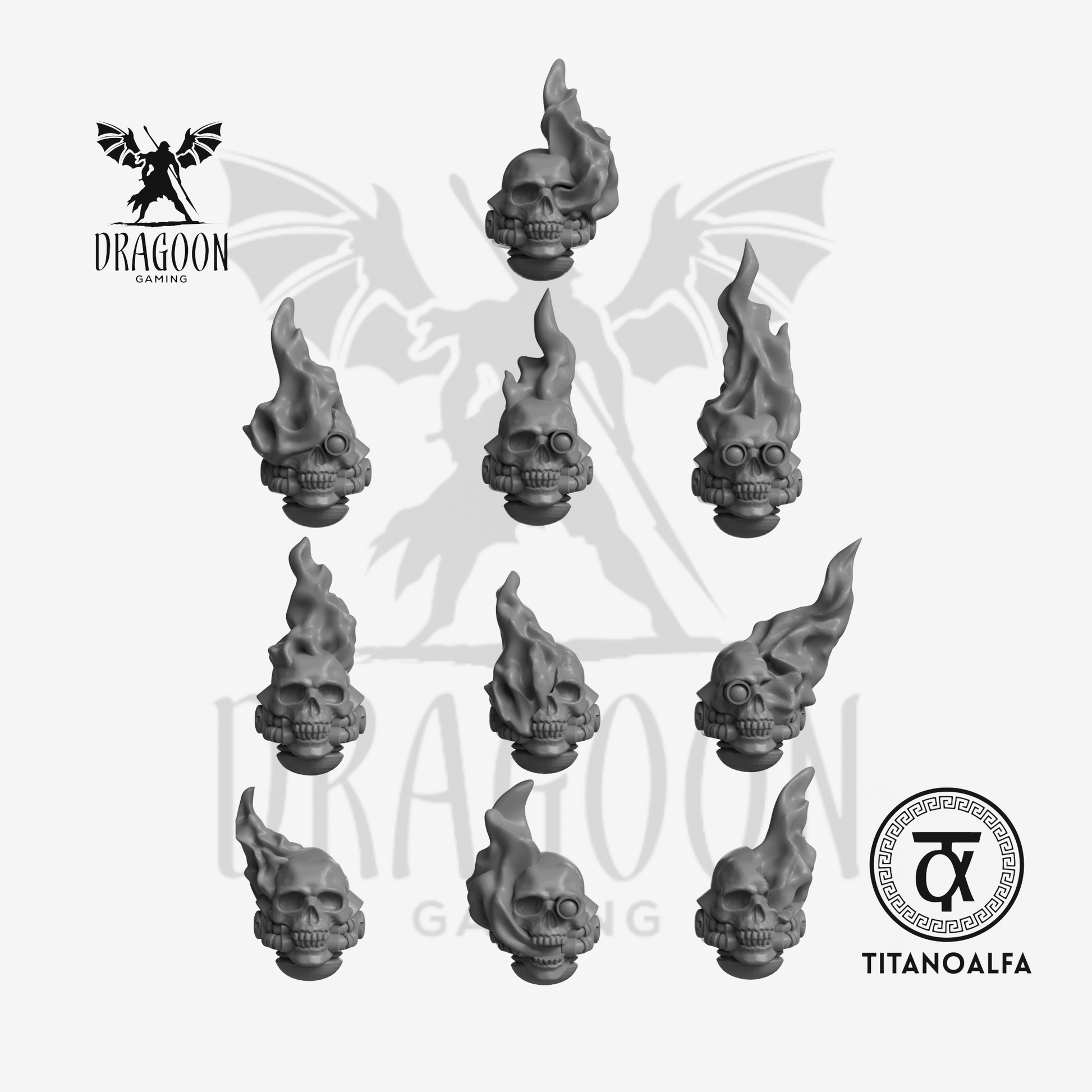 Legion of the Damned Flaming Skulls