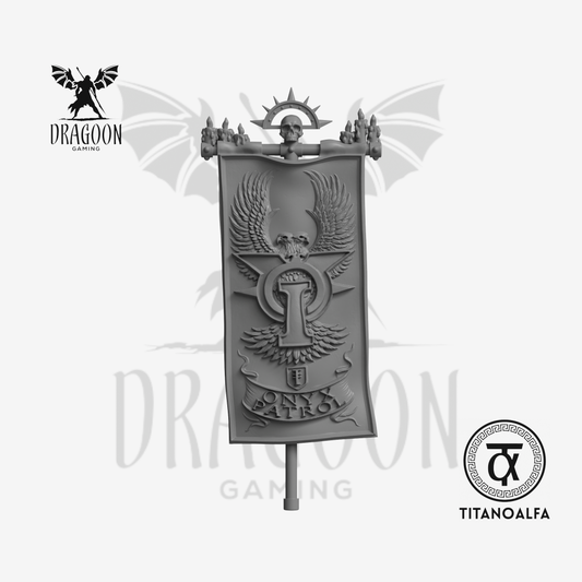 Dragoon Gaming 28mm Resin Onyx Patrol Banner (Left Handed) for Warhammer 40k Deathwatch / Space Marine Conversion