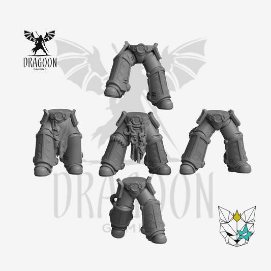 Dragoon Gaming 28mm Resin Shark Style Terminator Legs for Warhammer 40k Space Marine Terminator Conversion (5 Pack) Carcharodons