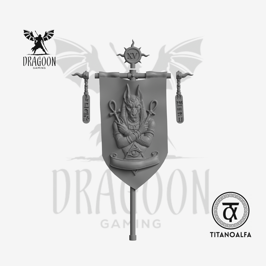 Dragoon Gaming 28mm Resin Sons of Sand Anubis Banner (Left Handed) for Warhammer 40k Thousand Sons / Chaos Space Marine Conversion