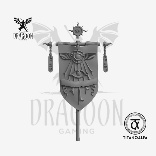 Dragoon Gaming 28mm Resin Sons of Sand Egyptian Banner (Left Handed) for Warhammer 40k Thousand Sons / Chaos Space Marine Conversion