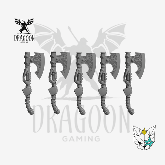 Dragoon Gaming 28mm Resin Space Viking Tribal Axes for Warhammer 40k Space Wolves / Space Marine Conversion (5 Pack)