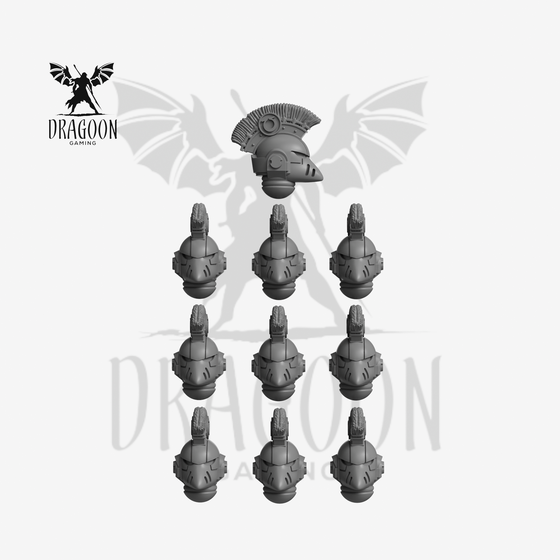 Dragoon Gaming 28mm Resin Ultra Crested Beaky Helmets for Warhammer 40k Ultramarines / Horus Heresy Space Marine Conversion (10 Pack)