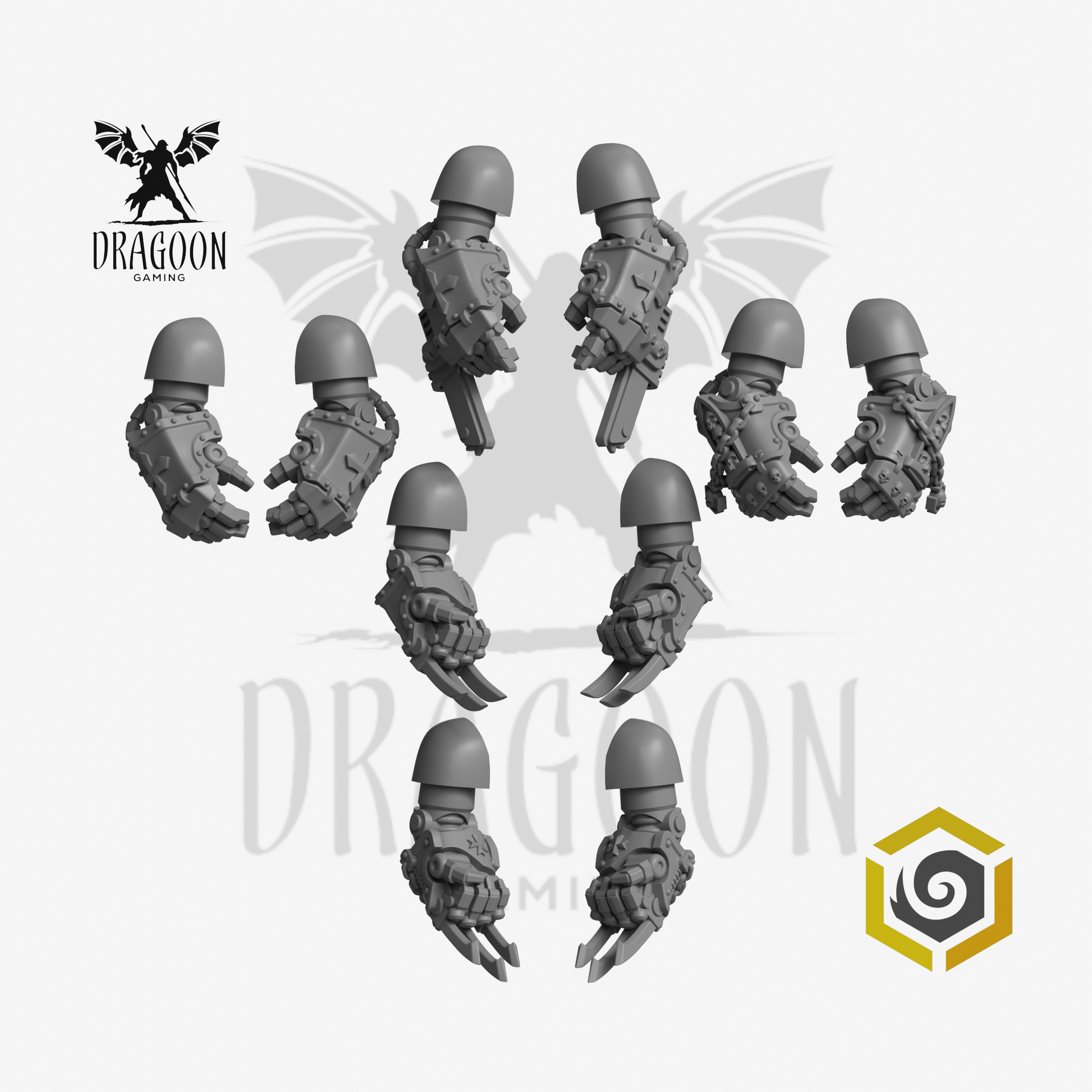 Eternal Crusaders Terminator Power Weapons Set - 28mm Resin - Warhammer 40k Compatible - Black Templars Style
