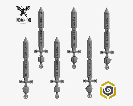 Eternal Pilgrims Templar Engraved Power Swords