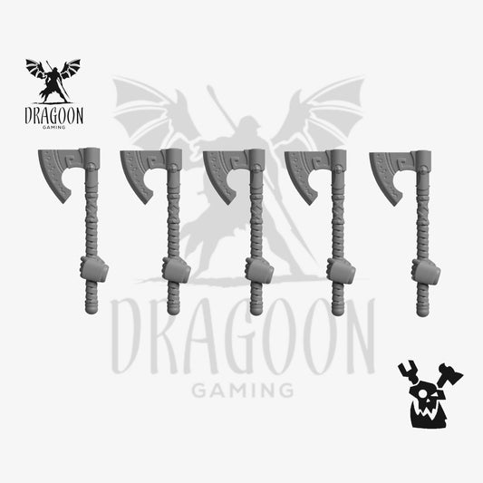 Set of 5 Viking Axes For Space Marines and Space Woilves in Warhammer 40K