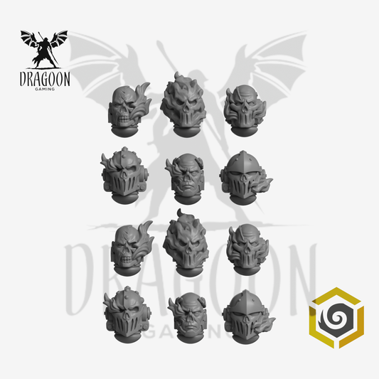 Cursed Company Flaming Heads Set